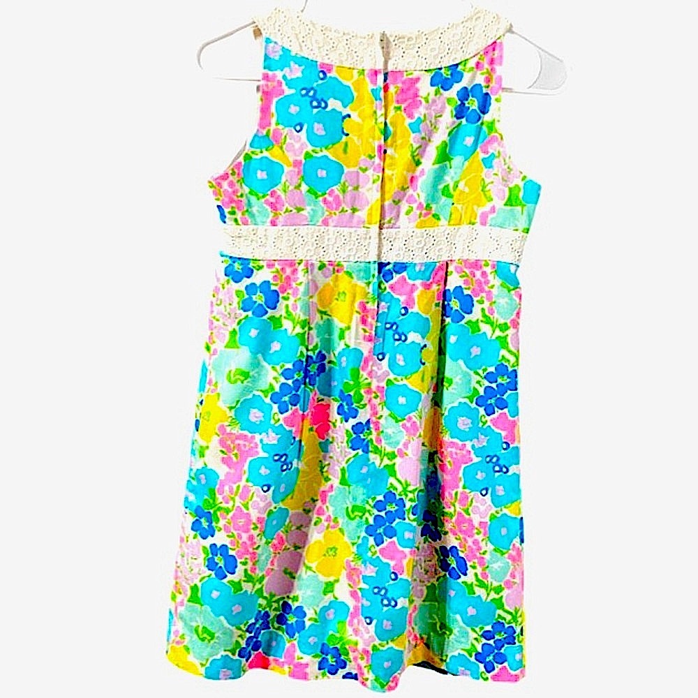 LILLY PULITZER Spring Fling Mini Henley Dress Sz 14 - Picture 3 of 7